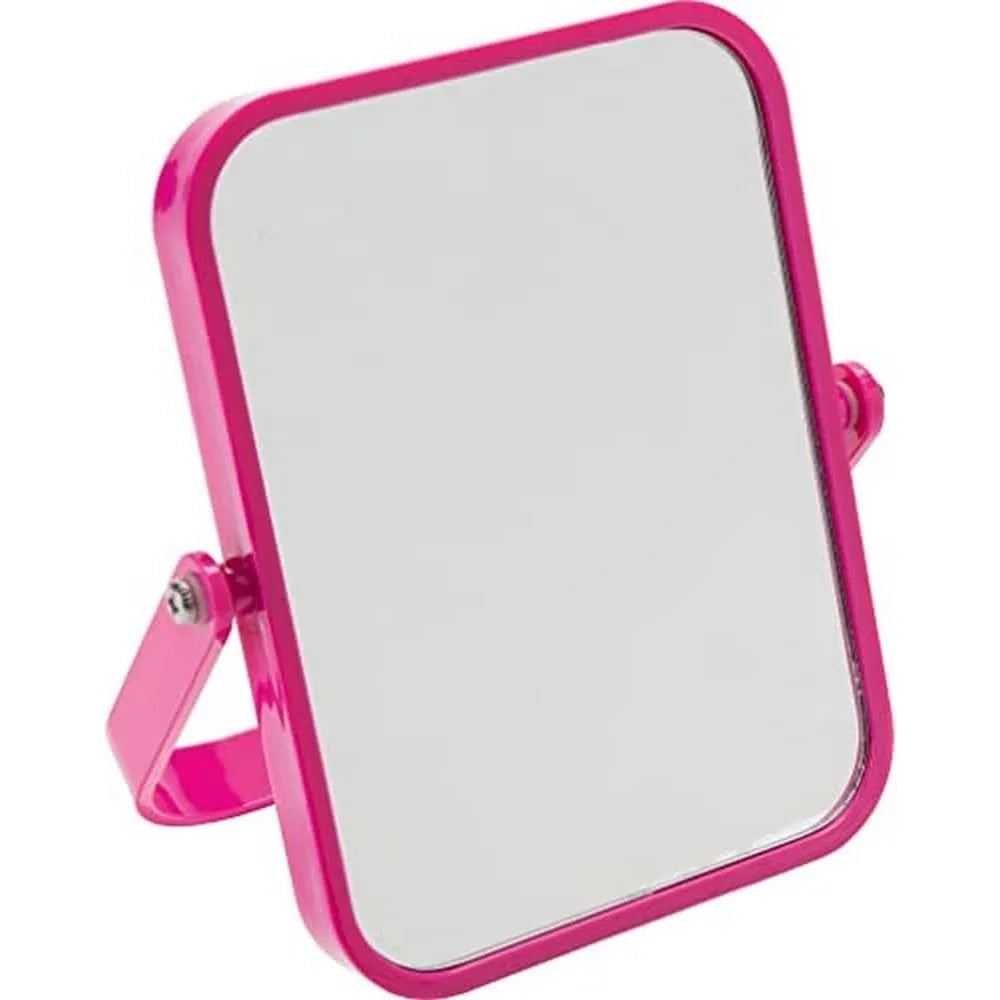 Pink Portable Rectangular Magnifying Mirror for Bathroom – Gedy Brand - Gomix Brands Outlet